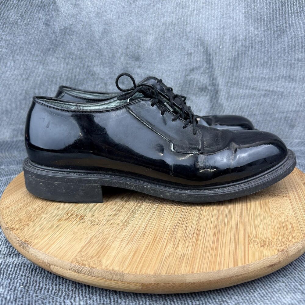 Bates Shoes Mens Size 8 D Black Patent Uniform Oxford Dress 15B-903-76/MC9-90